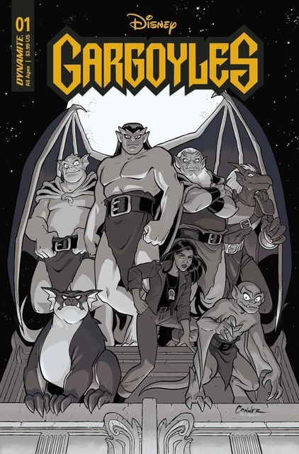 Gargoyles #1 1:75 Amanda Conner B&W Variant Dynamite Comics 2022