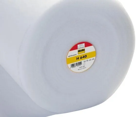 Vilene H640 Volume Fleece fusible medium weight white wadding 90cm wide x 1metre