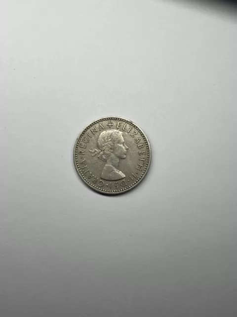 1956 Great Britain Coin One Shilling Queen Elizabeth II