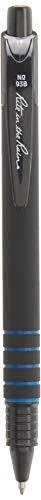 All-Weather Durable Clicker Pen - Blue Ink (No. 93B) , Black