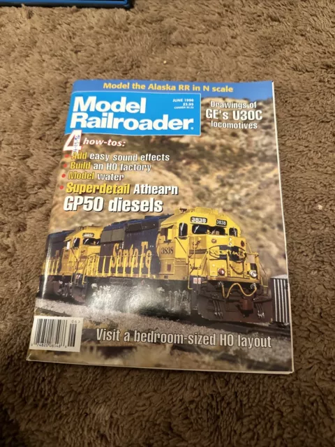 Model Railroader Magazine 1996 June Alaska RR N scale Superdetail GP50 diesels