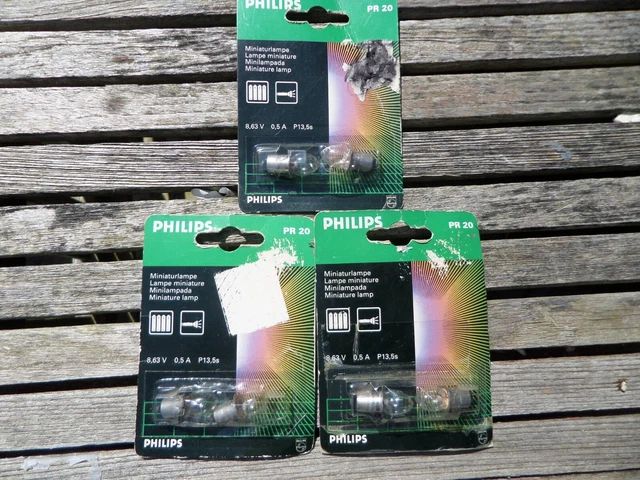 Lámparas Philips Krypton KPR101 2.4v 0.52a x2, PR20 8.63v 0.5a x6