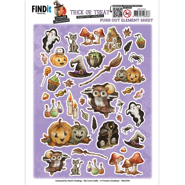 Stanzbogen - Yvonne Creations - Trick or Treat - Halloween Elemente