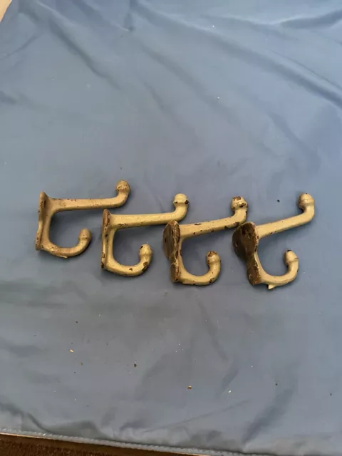 Lot of Vintage Metal Coat Robe Hat Hooks Wall Mount Rustic Lot 8!