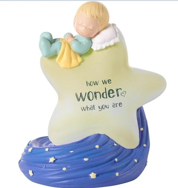 Gender Reveal LED Nightlight-How We Wonder What You Are (4") PRECIOUS MOMENTS