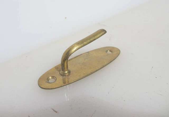 Vintage Brass Blind Tie Back Hook Hanger Bracket Antique Curtain Old Cord x1