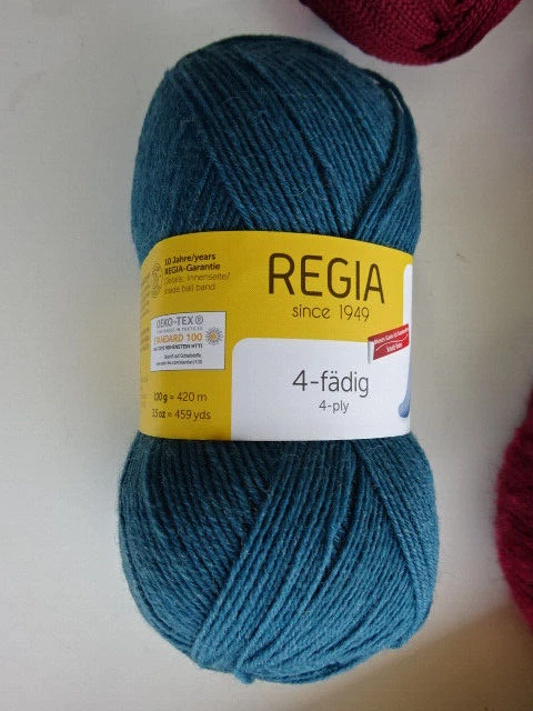 100g Regia uni - Fb. 1047 petrol- 4-fach/4-fädig -Sockenwolle Schachenmayr