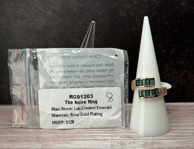 BP JEWELRY | May Ring 2026 “The Noire Ring” Size 8 £26.59 - PicClick UK
