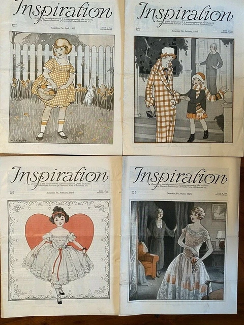 1925 Inspiration Magazine Woman's Institute Vintage Fashion Millinery Lot 4 1925 Inspiration Magazine Woman's Institute Vintage Fashion Millinery Lot 4
