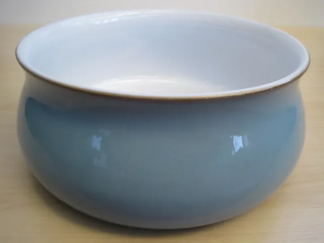 Vintage Denby Pottery Stoneware Colonial Blue Large Open Serving Bowl