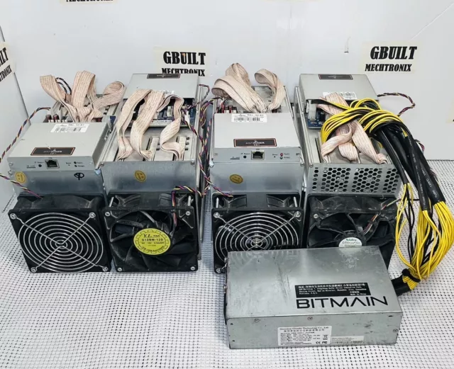 Antminer T9+ Bitcoin Miner  10.5 Th Set Of 4 W/ 1- Power Supply
