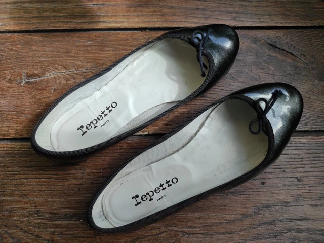 ANNIEL Ballerines Daim Marron Foncé Motifs Etoiles Argentées T 38 TBE