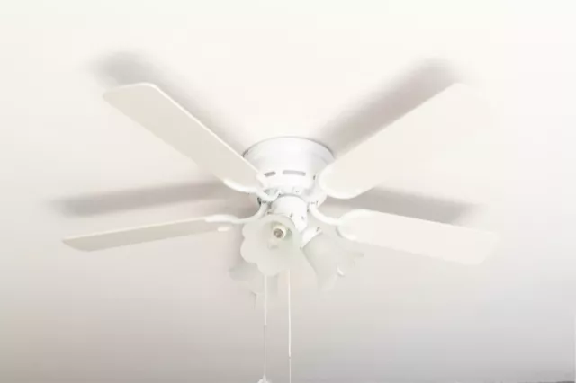Ventilateur de plafond avec lampe Kisa Deluxe Blanc 105 cm pales blanc & érable