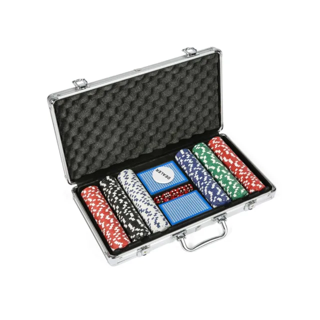 LUCKYERMORE 300 PCS Poker Chips Set 11.5 Gram Poker Set Casino Clay Poker Chi...
