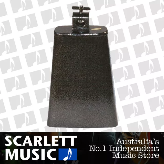 POWERBEAT Cowbell 6 1/2 Inch Steel Black Pewter Finish *NEW* Thumbscrew Mount