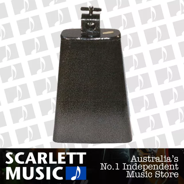 POWERBEAT Cowbell 7 1/2 Inch Steel Black Pewter Finish *NEW* Thumbscrew Mount