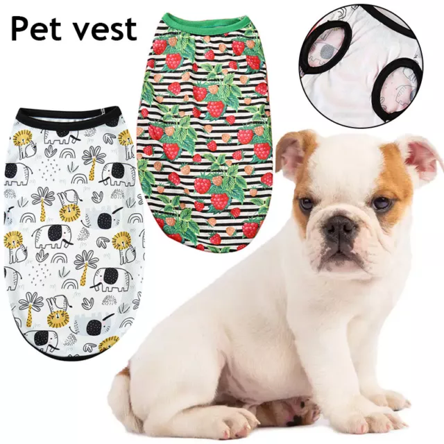 Vestiti Per Animali Domestici Freschi Estivi Cucciolo Di Cane Gatto Gilet T- ☆