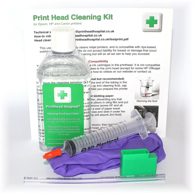 Epson XP Print Head Cleaning Kit. Unblocks Printer Nozzles 120ml Cleaner