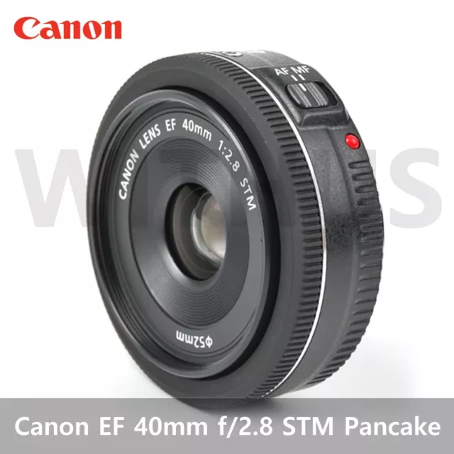 Canon EF 40mm f/2.8 STM Pancake Digital Camera Lens Black - Bulk package