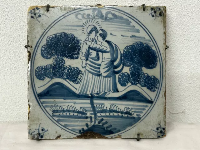 Antica Blue Delft Holland tegel tile piastrella mattonella fiamminga 1700 XVIII