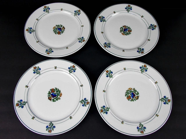 4 St. Albans 1929 Syracuse Railroad Delaware China Missouri Dining Car Plates 9"