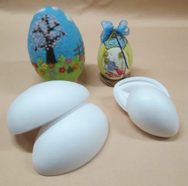 FORME DI POLISTIROLO Uovo Di Pasqua Forma Apribile Uovo In Due Grandezze  EUR 3,00 - PicClick IT