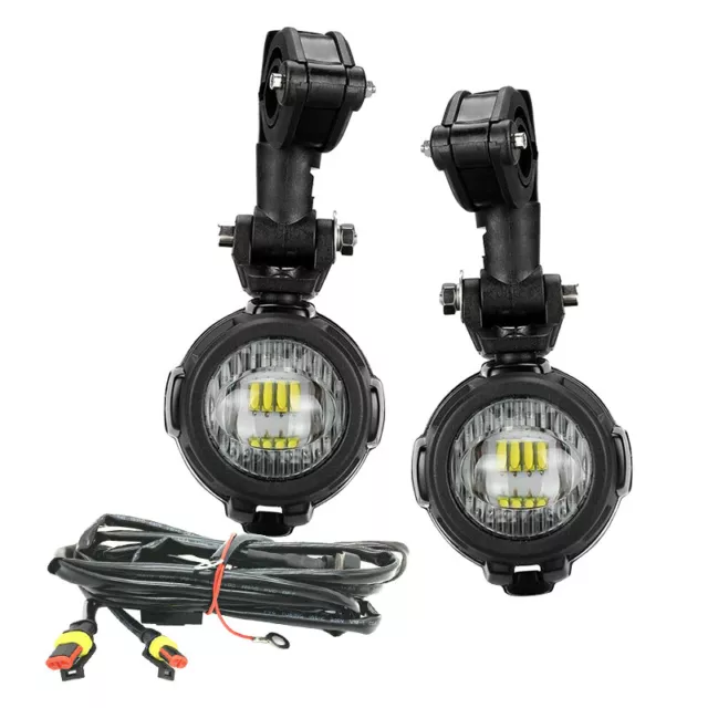 1Pair Motorcycle LED Auxiliary Spot Fog Light Kit Fit For BMW R1200GS ADV F800GS