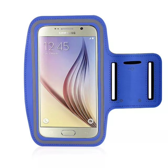 S6/S6 Edge/HTC M9 Dark Blue Jogging, Running Armband Case