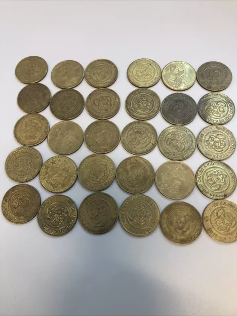 Lot of 30 Chuck E Cheese Tokens Arcade Where A Kid Can Be A Kid