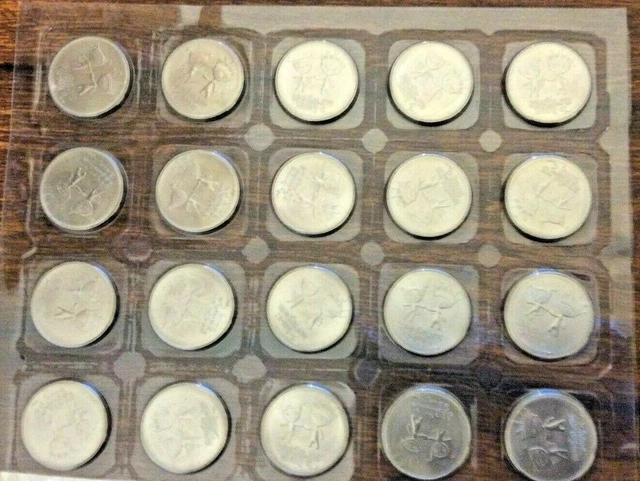 Mascots of Paralympic Games "Sochi 2014" 25 rubles coin, Sheet of 25 coins