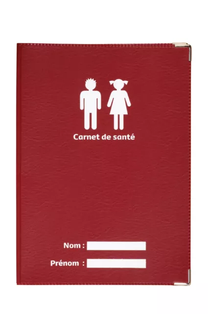 Protège carnet de santé scintillant blanc made in France enfant adulte