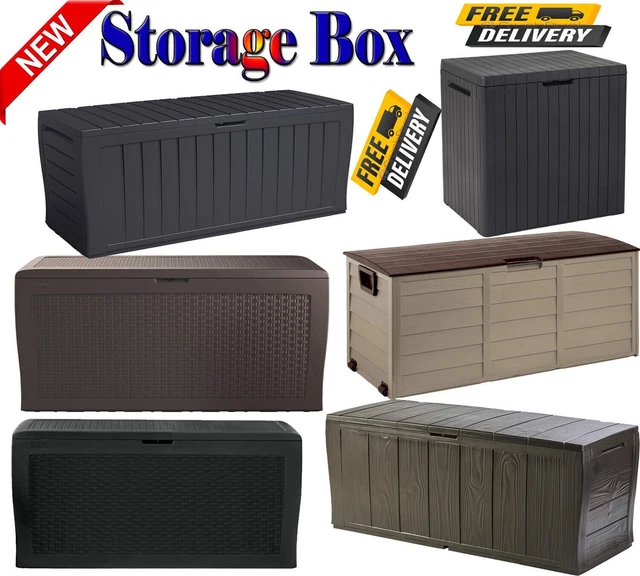 KETER XL LARGE Storage Shed Garden Outside Box Bin Tool Store Lockable