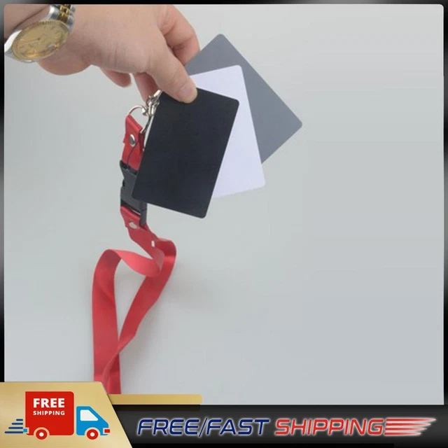 Set Carte Grigio 18% Bianco Nero Per Fotografia Set 3 Carte - Foto 3