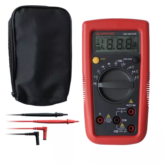 Amprobe AM-500 DIY PRO Digital Multimeter with LDMC25 Case and Test Leads