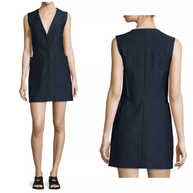 NWT Rag & Bone $595 Fleet Sleeveless Cotton Blend Dress In Salute Size: 4