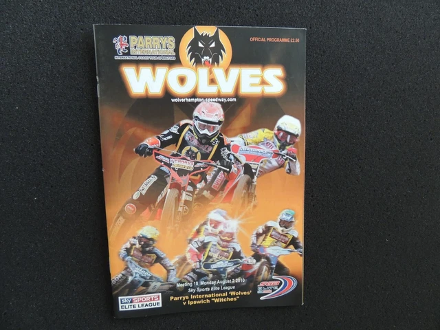 Wolverhampton Speedway v Ipswich 2nd August 2010 Official Raceday Programme