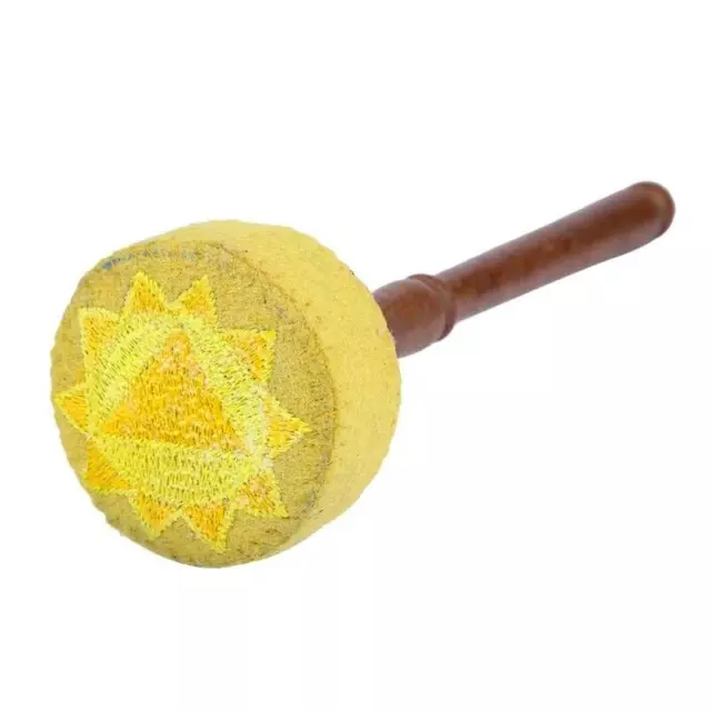 Yellow Hard Wood Singing Bowl Felted Stick For Tibetan Meditation Sound Tool