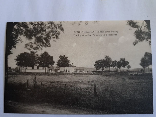 CPA CONFLANS-sur-Lanterne la route de la villedieu-en-Fontenette dept-70