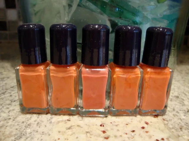 AVON Nailwear Nail Polish Enamel Lot of (5) PAPAYA & TROPICAL PUNCH New mini's