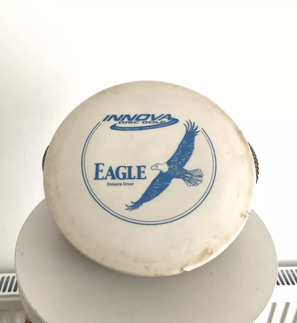 Innova Eagle DX Distanzfahrer weiß blau Folie Vintage Golf Disc PDGA 169g