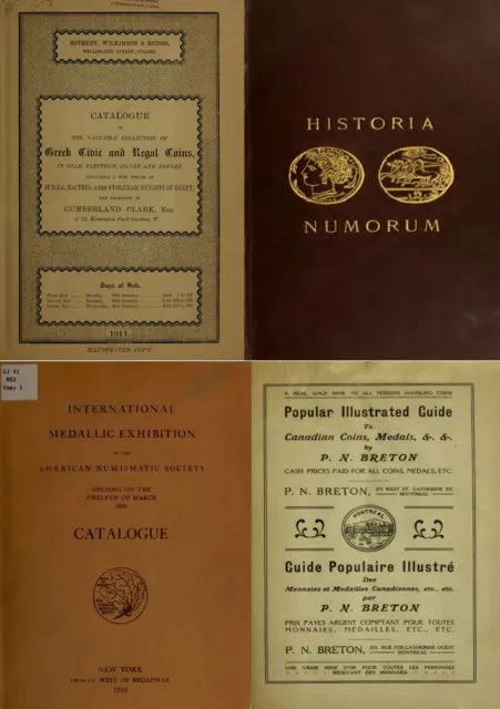Numismatics Coins World Ancient Greek Islamic Roman Vol.1 - 160 Old Books on DVD