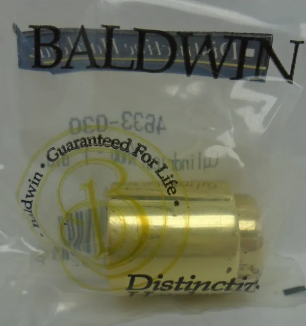 Baldwin 4633-030 Cylindrical Cabinet Knob 1" Diameter Polished Brass New 129I