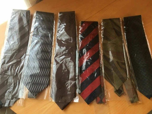 Lot De 6 Cravates En Soie - Multicolores Pour Homme, Occasion