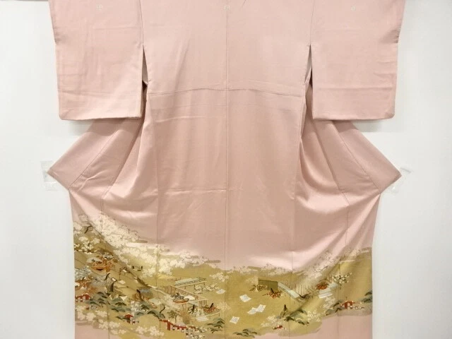 6576205: Japanese Kimono / Vintage Iro-Tomesode / Kinsai / People In The Past /