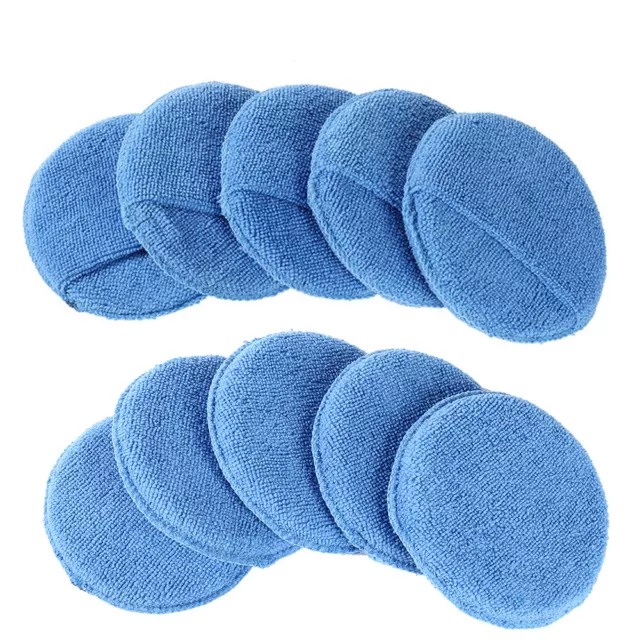 10pcs 5" Microfibre Polishing Foam Sponge Pads Applicator Pads For Detail Waxing 3