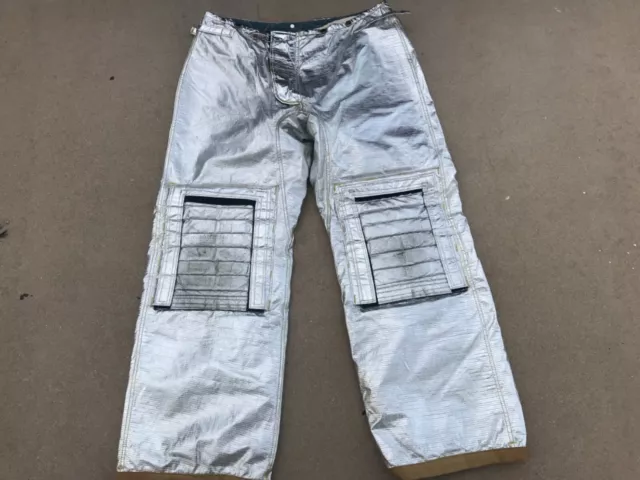 Morning Pride Fire Fighter Aluminized TurnOut Gear Pants  Liner 42x36 2004 #12