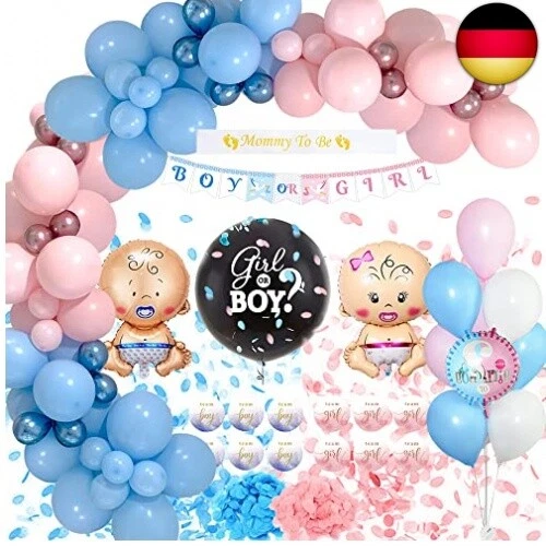 Gender Reveal Party Dekoration, Mädchen Oder Junge überraschung Deko, Babyparty
