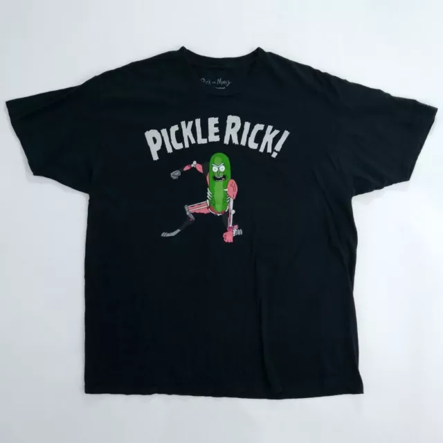 Rick and Morty I'm Pickle Rick Adult Swim Black Crew Neck T Shirt Size 2XL