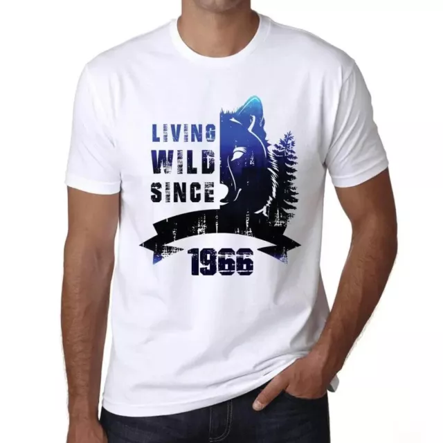 ULTRABASIC Homme Tee-Shirt Vivre À L'État Sauvage Depuis 1966 Living Wild Since