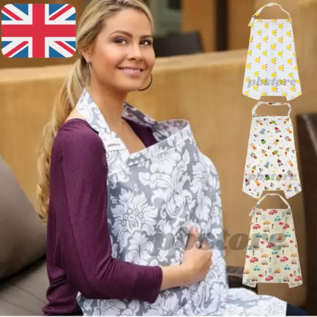 Mum Breastfeeding Nursing Cover Up Baby Poncho Shawl Udder Cotton Blanket